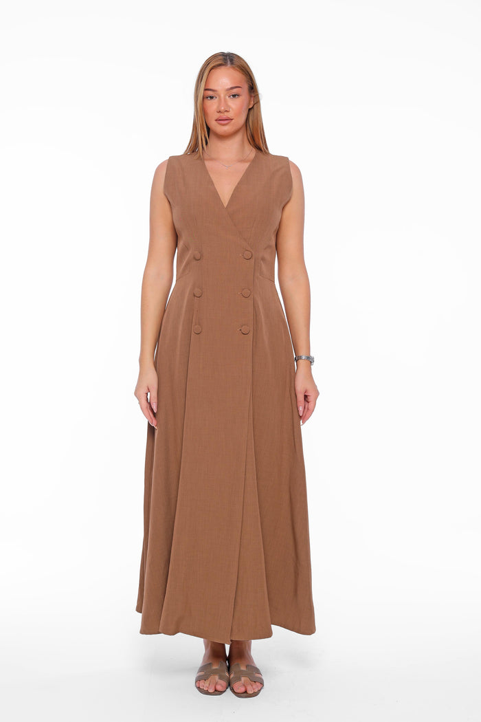 Double-Breasted Maxi Dress