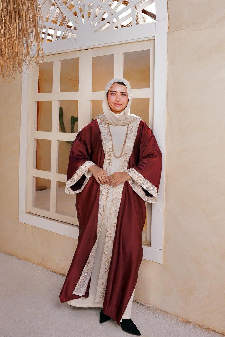 Luxury Embroidered Open Kaftan