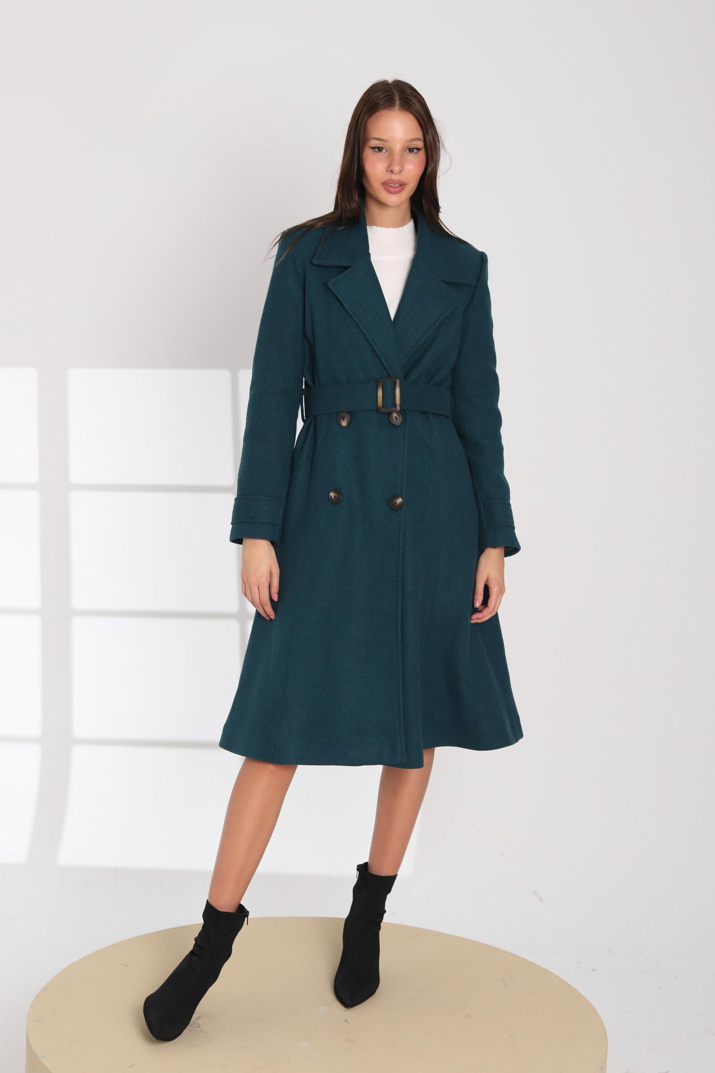 Classic Belted Wool Coat