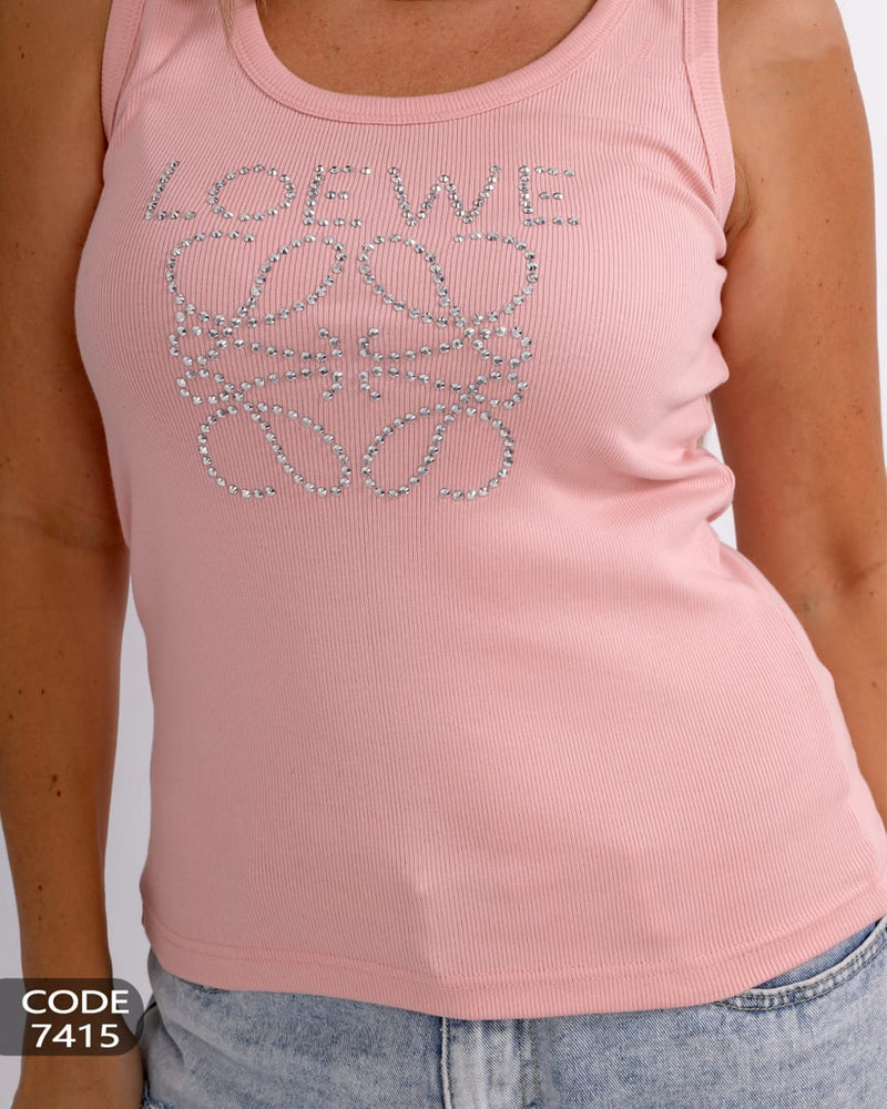 Add a sparkle to your look with this chic rhinestone sleeveless tee 25