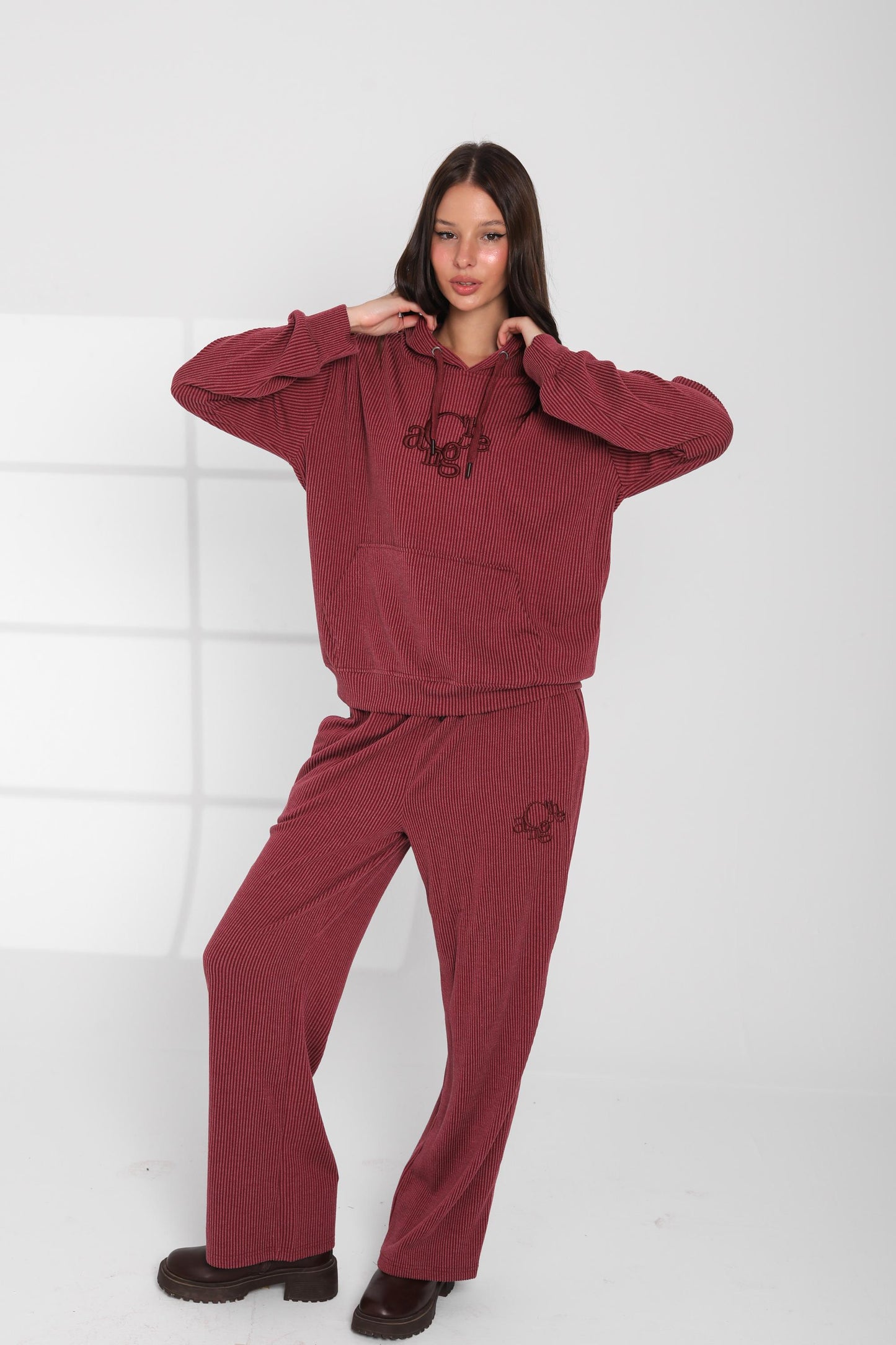 Ribbed Hoodie Lounge Set