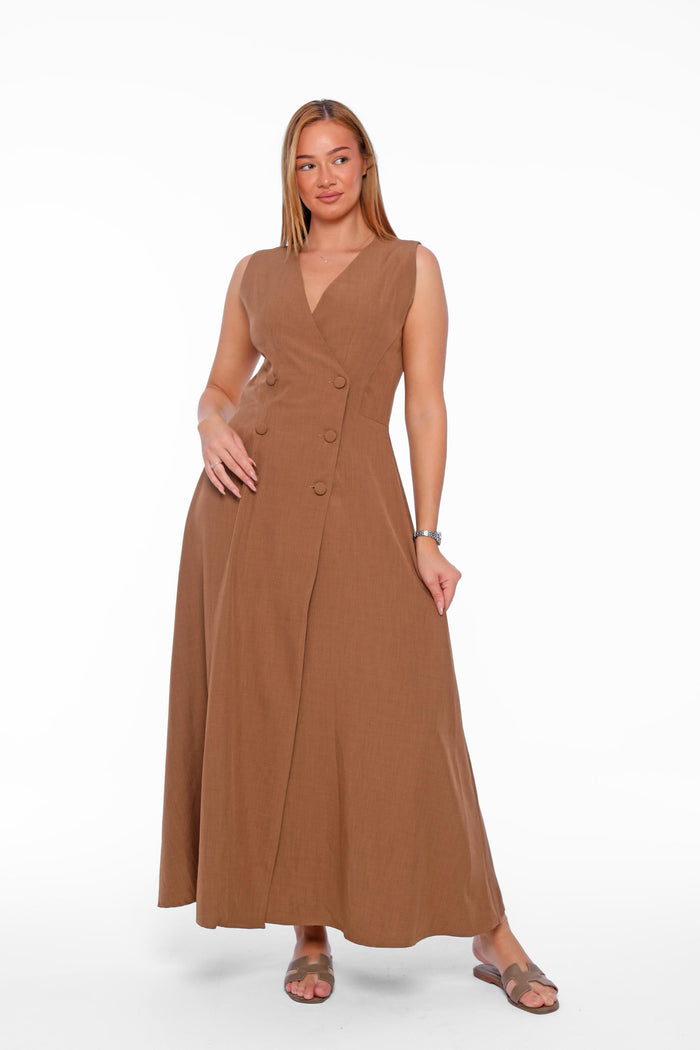 Double-Breasted Maxi Dress
