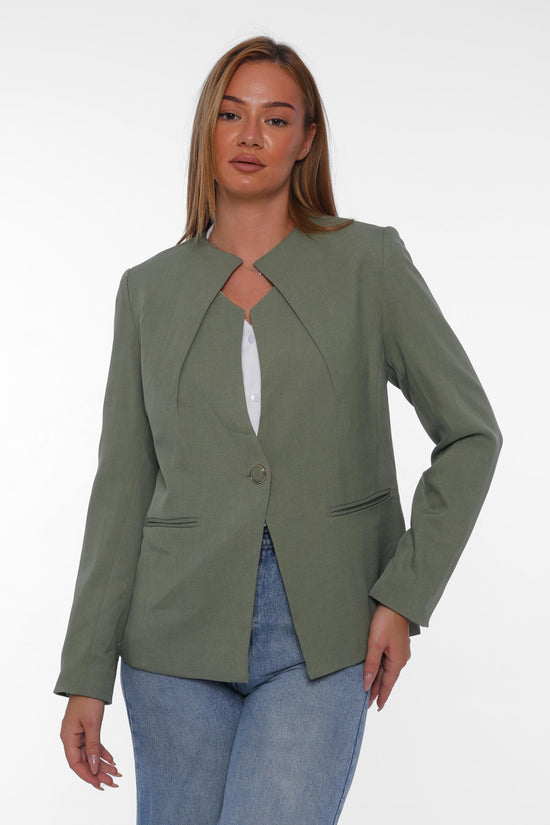 Single-Button Elegant Blazer