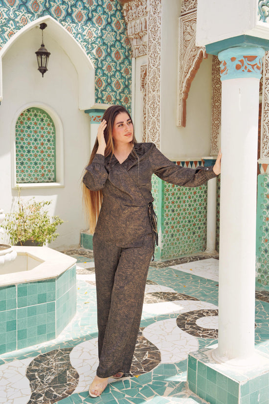 Textured Wrap Two-Piece Set
