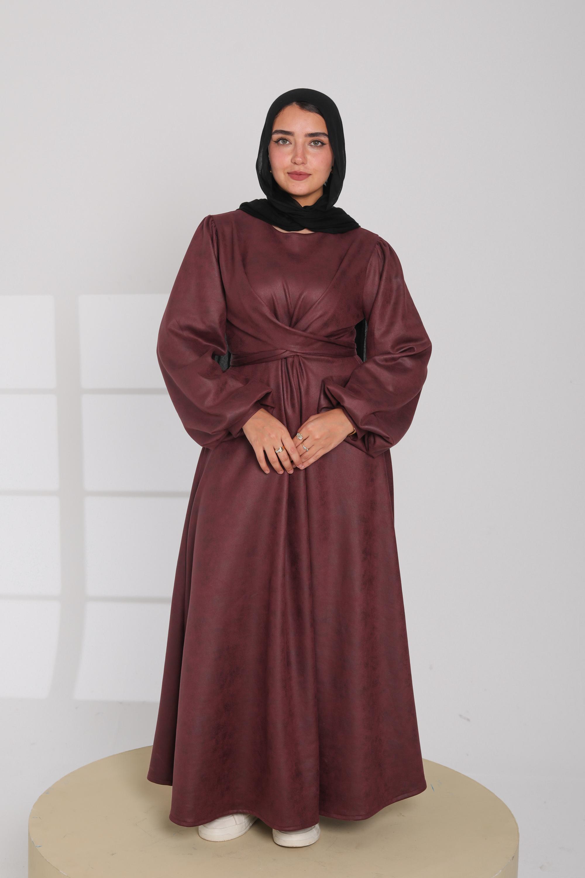 Faux Suede Maxi Dress