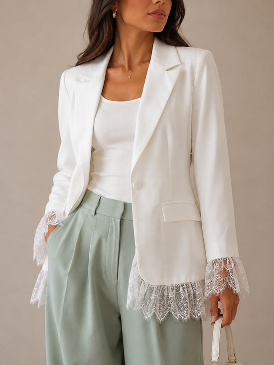Lace Trim Blazer