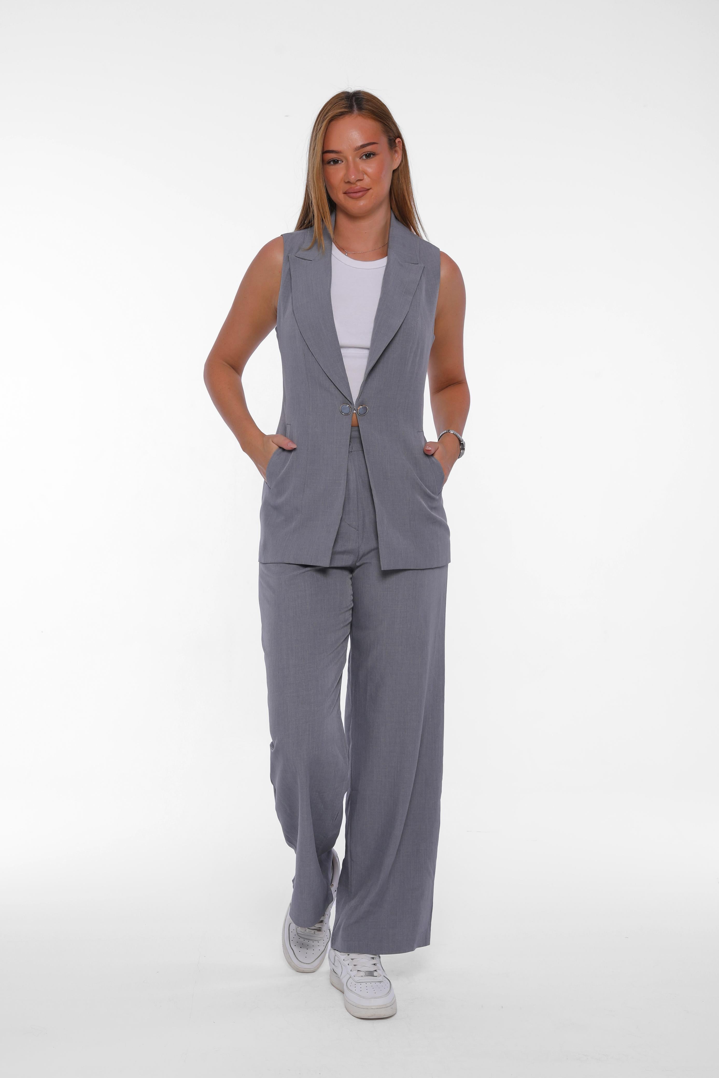 Sleeveless Blazer Set