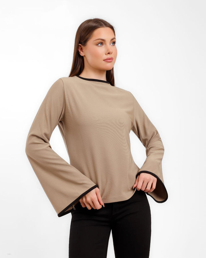 Flare Sleeve Casual Top