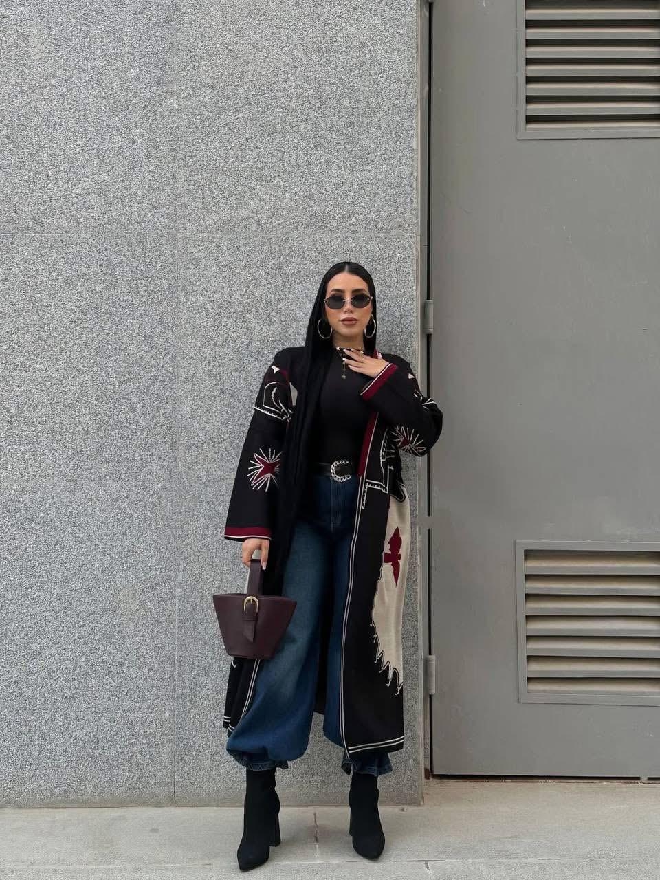 Urban Embroidered Long Kimono Jacket