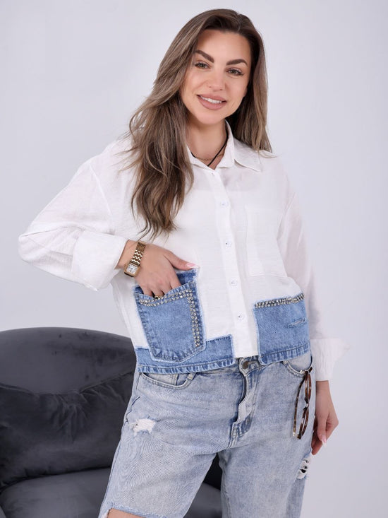 Casual Denim Pocket Shirt