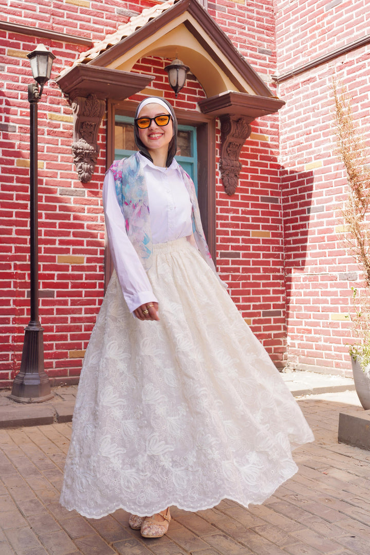 Satin Waist Wrap Maxi Skirt