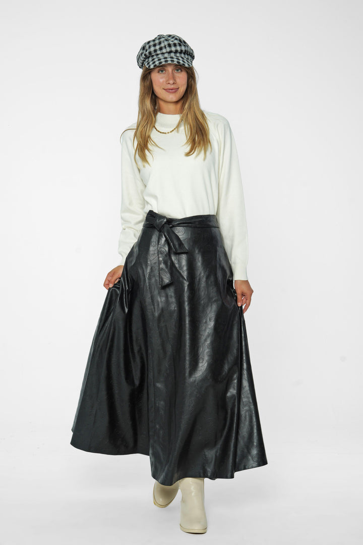 Faux Leather Maxi Skirt