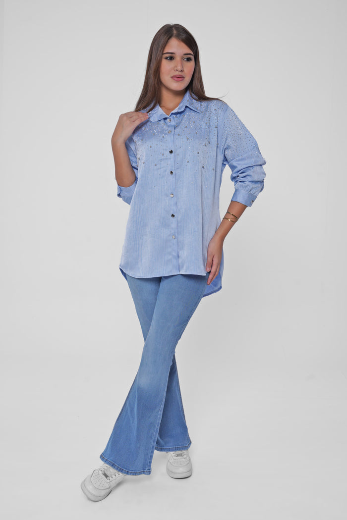 Add a sparkling touch to your style with the Rhinestone Shirt