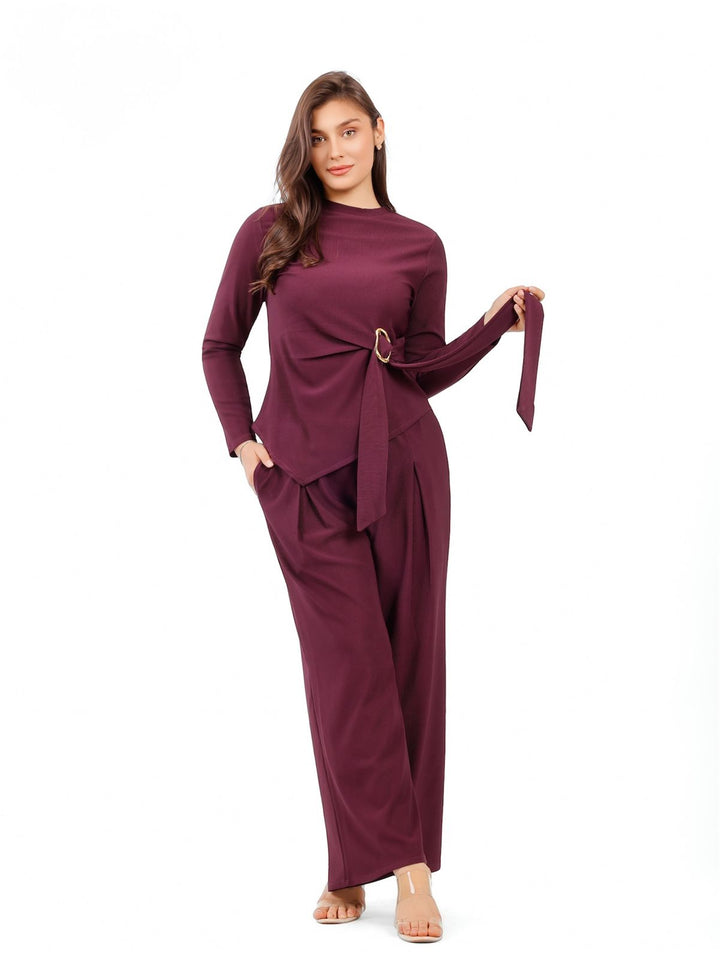 Elegant Belted Co-ord Set