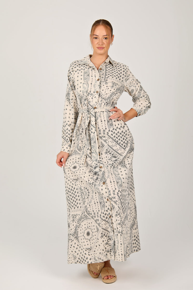 Shine with simple linen dress and elegant details