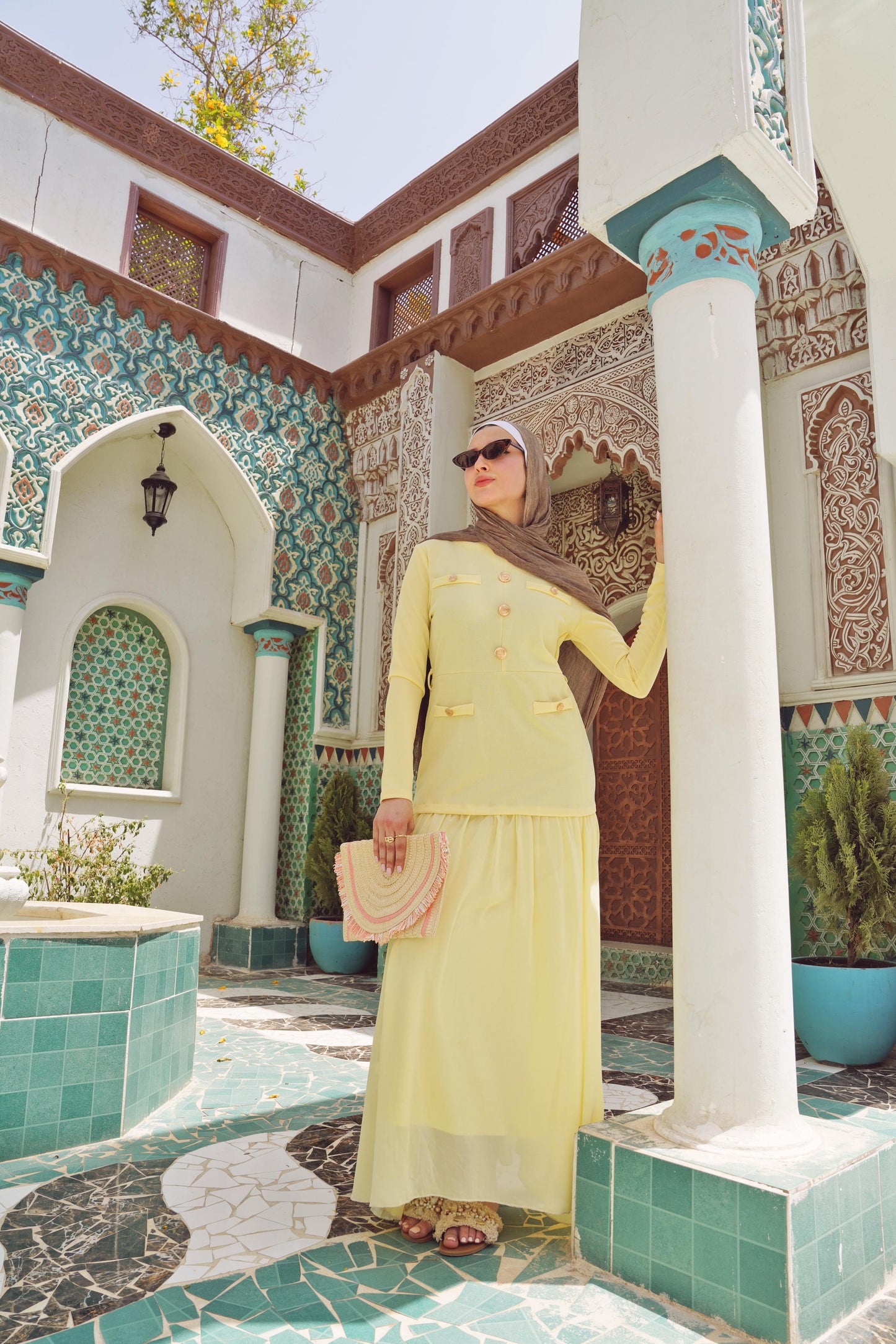 Vintage-Inspired Chiffon Maxi Dress
