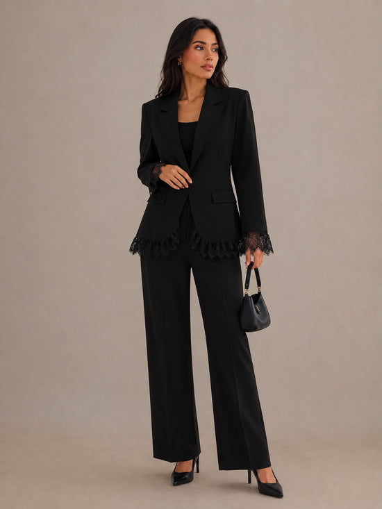 Lace Trim Blazer