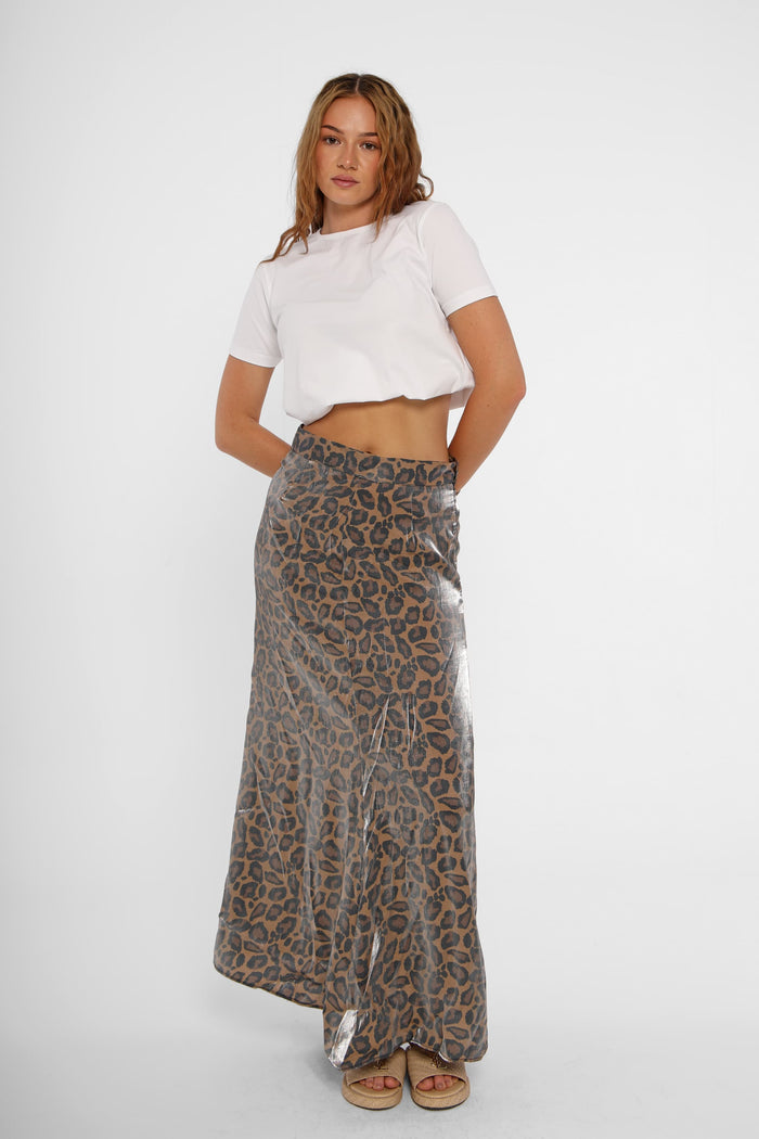 Unleash your style with this tiger shimmer skirt