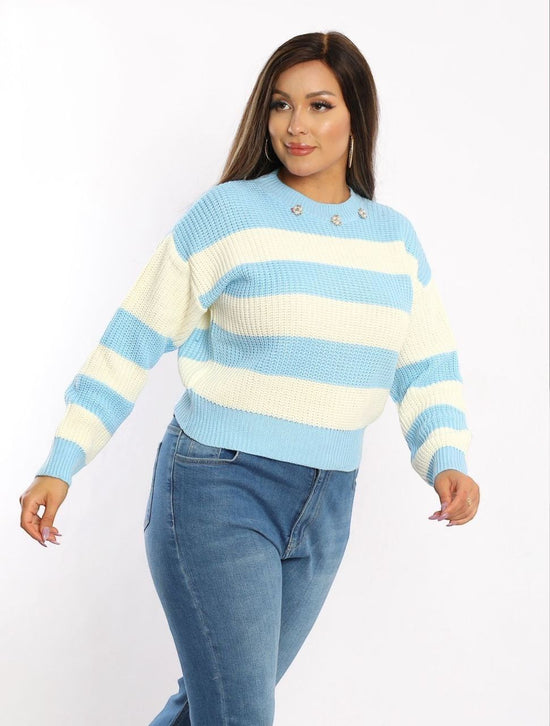 Striped Knit Sweater