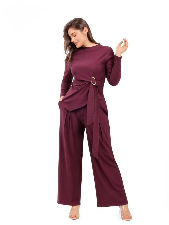 Elegant Belted Co-ord Set