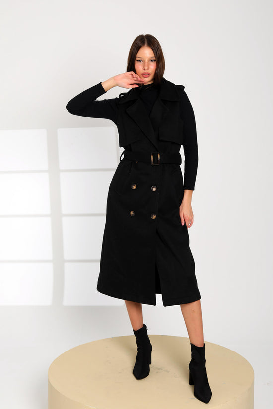 Sleeveless Trench Vest