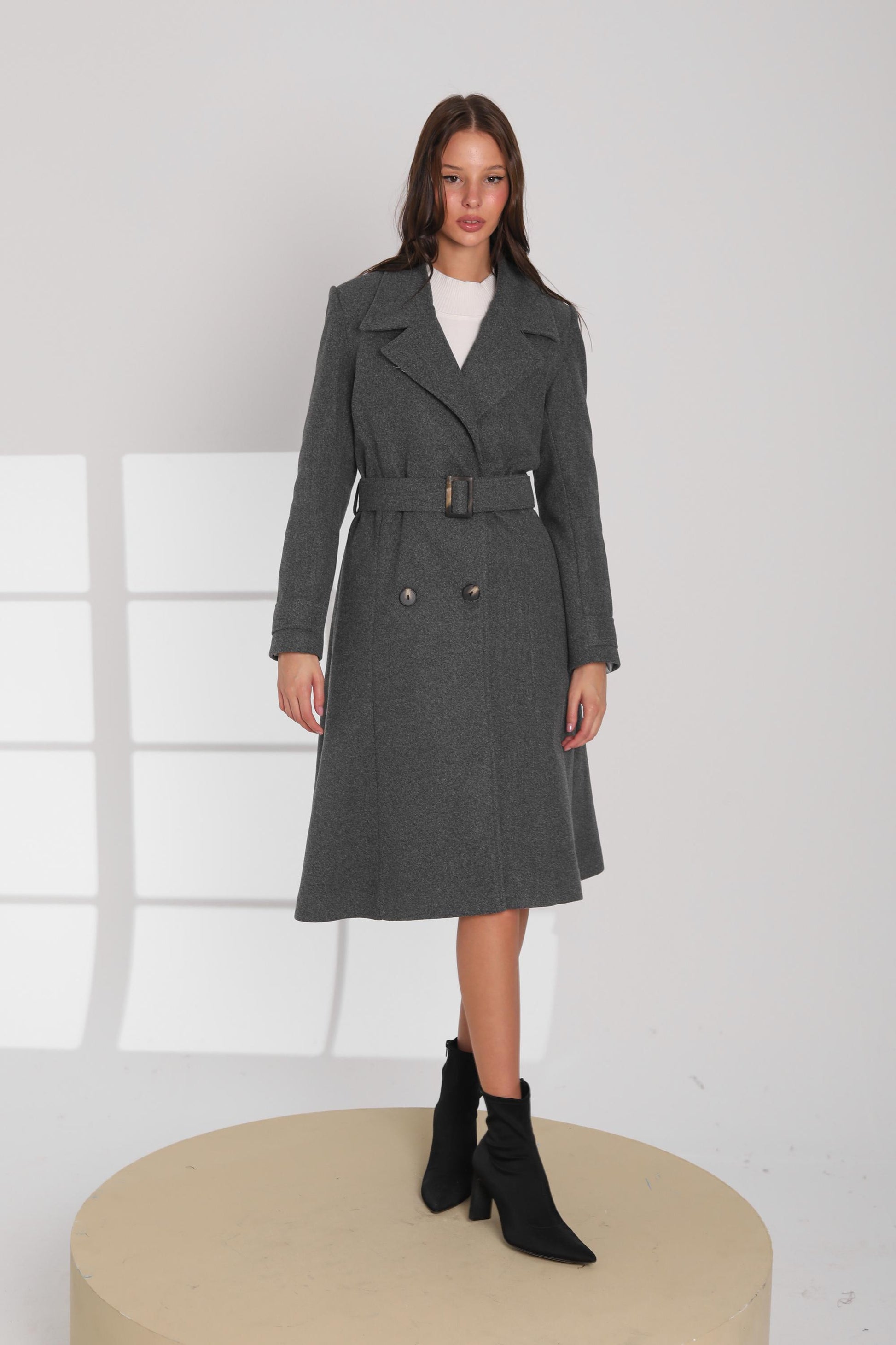 Classic Belted Wool Coat