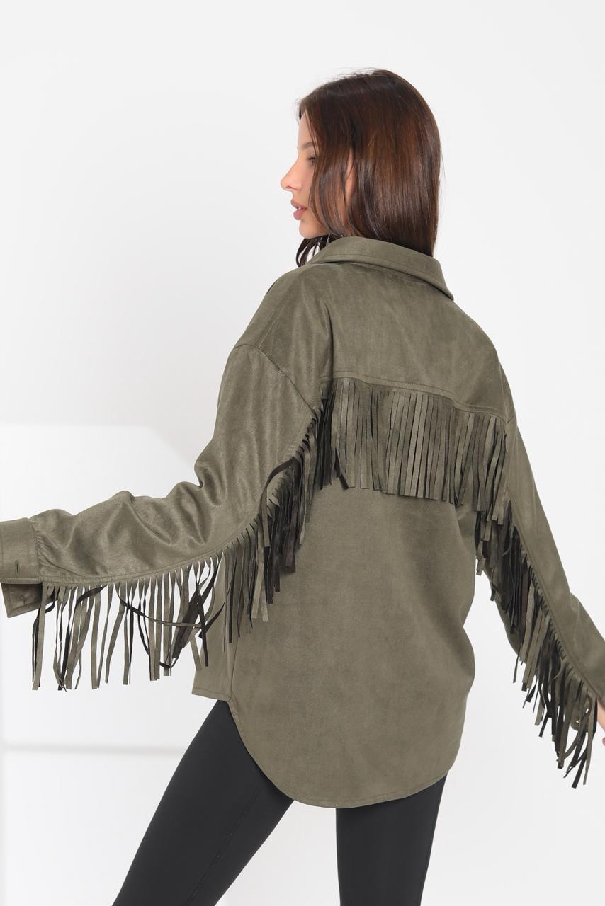 Fringe Suede Shirt