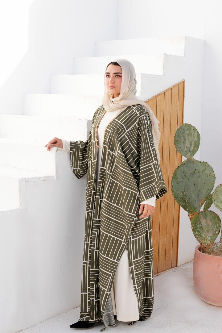 Modern Pattern OpeN kaftan – Oversized Elegant Fit