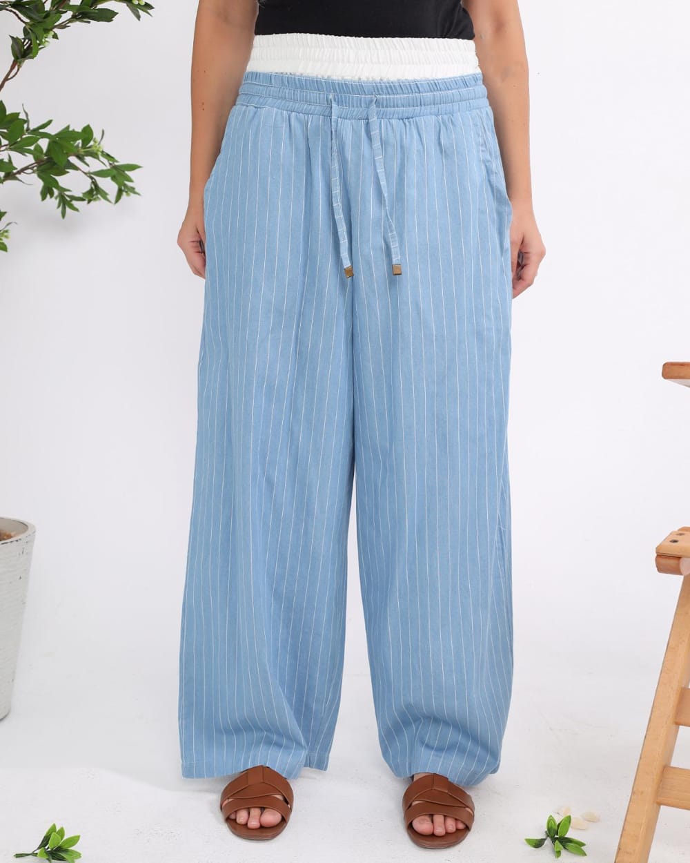 Step out in style with our chic striped pants