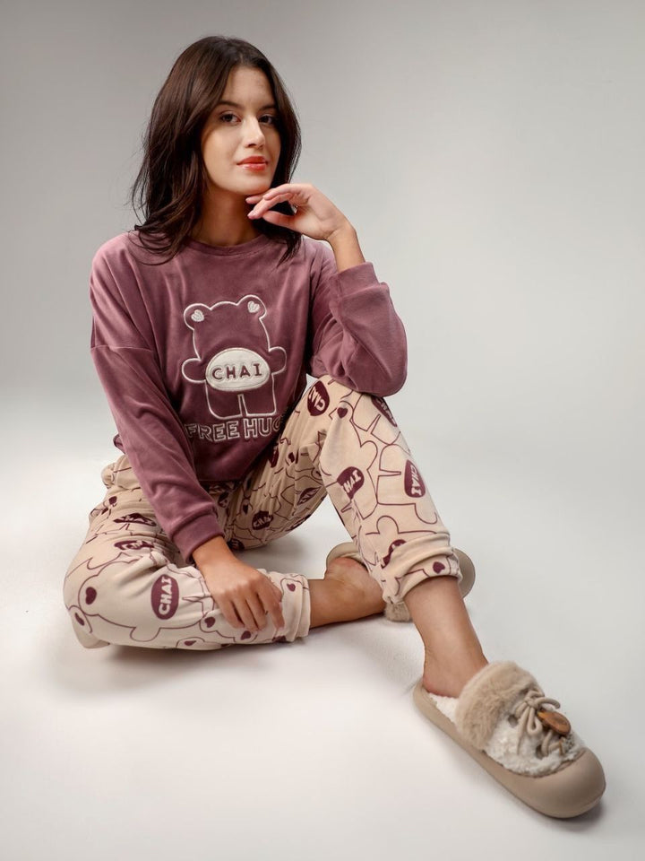 Purple Free Hugs Pajama Set