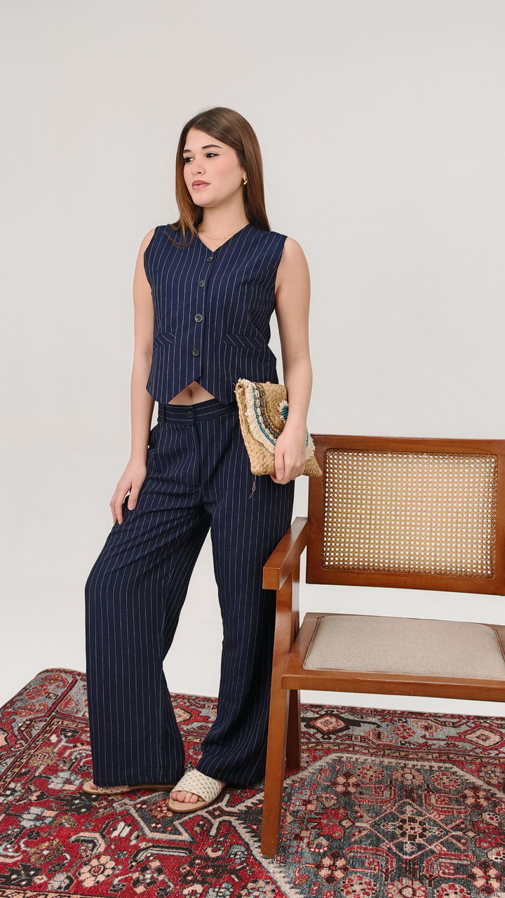 Product Name:
Striped Tailored Vest & Pants Set