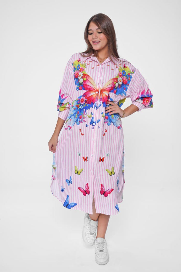 Brighten your day with a butterfly print shirt