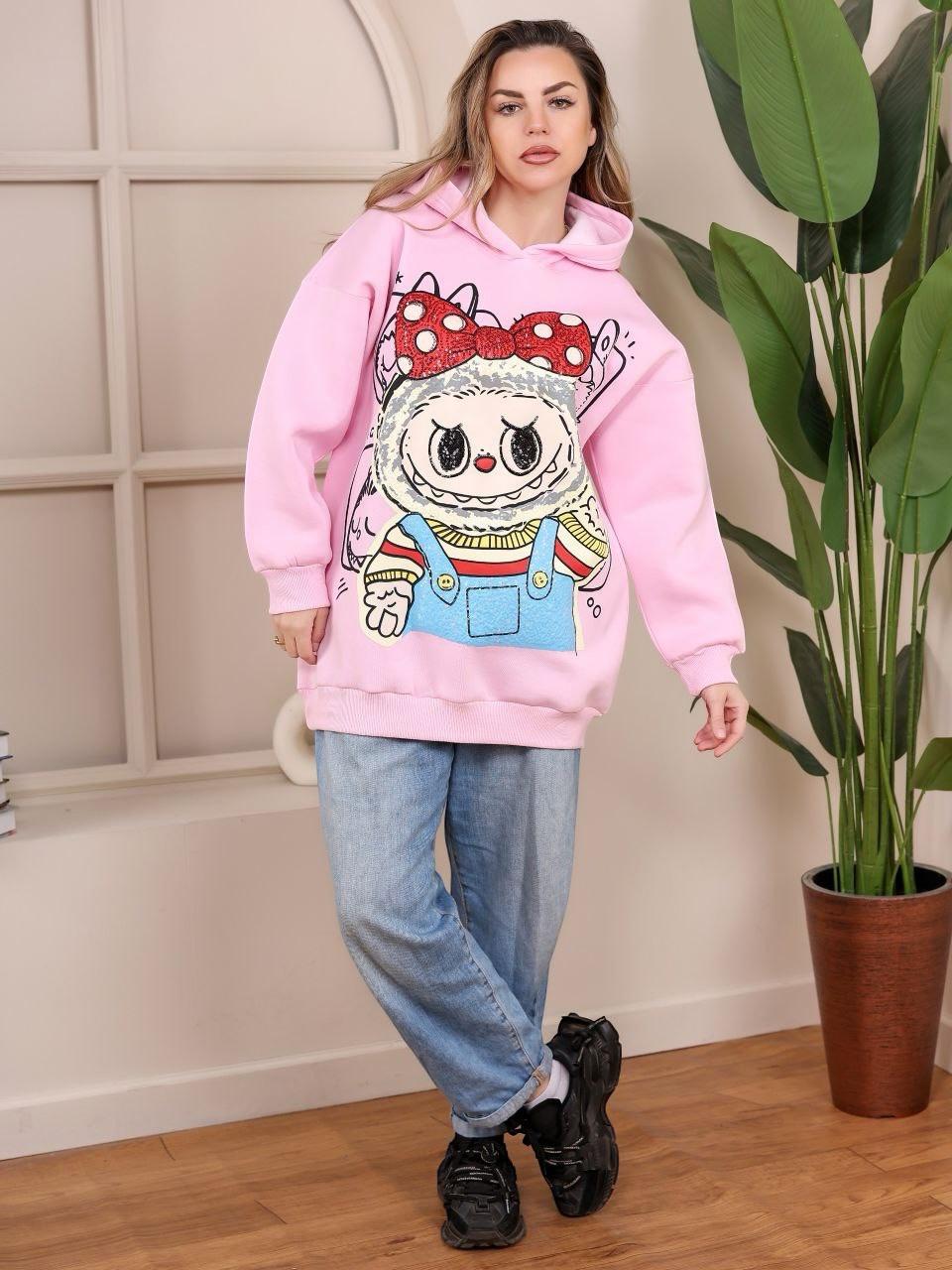 Cute Cartoon Print Hoodie