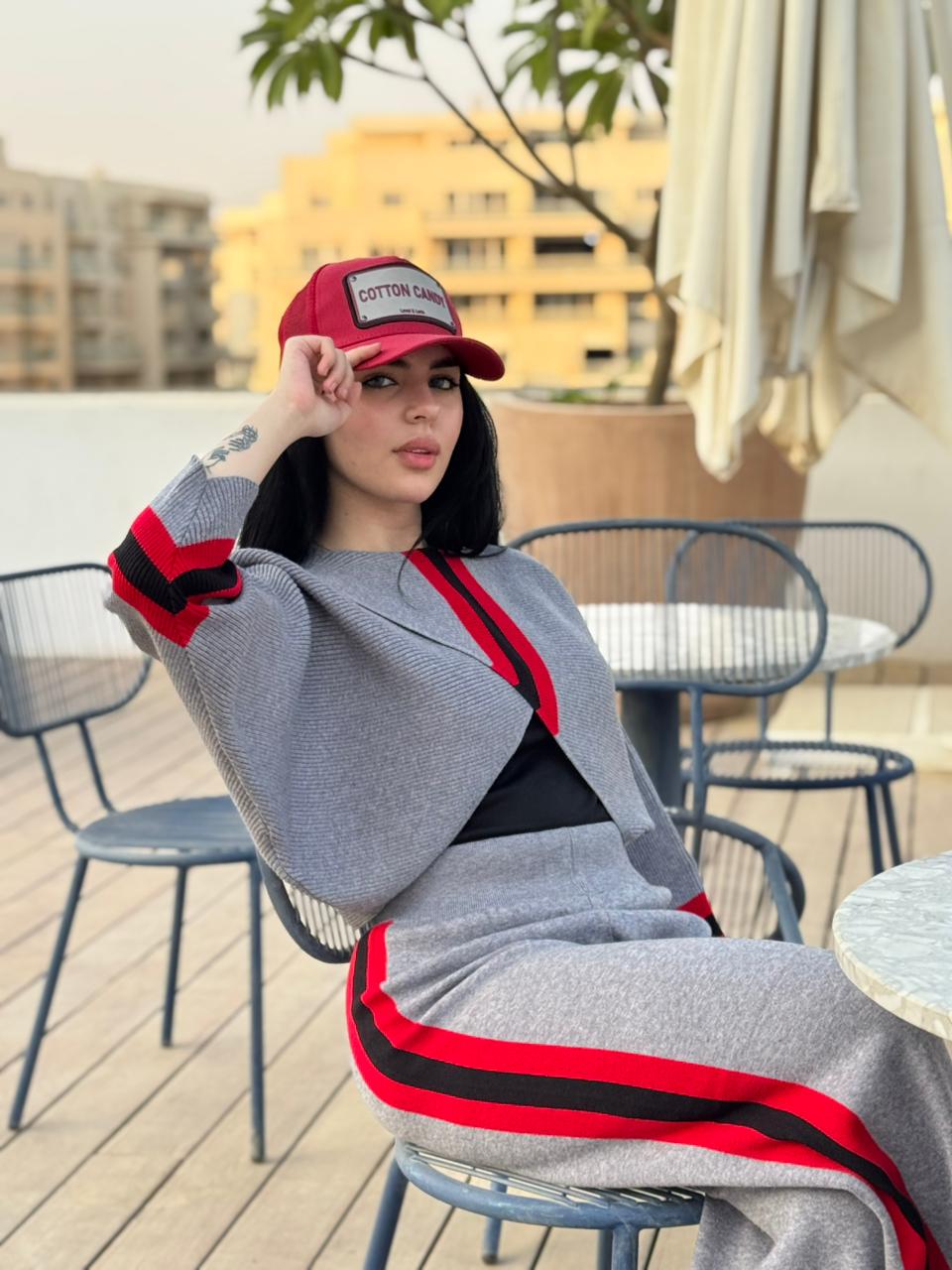 Two-Piece Striped Tracksuit