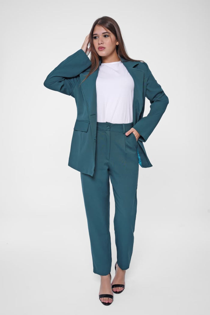Simplicity meets elegance in our plain single-button blazer
