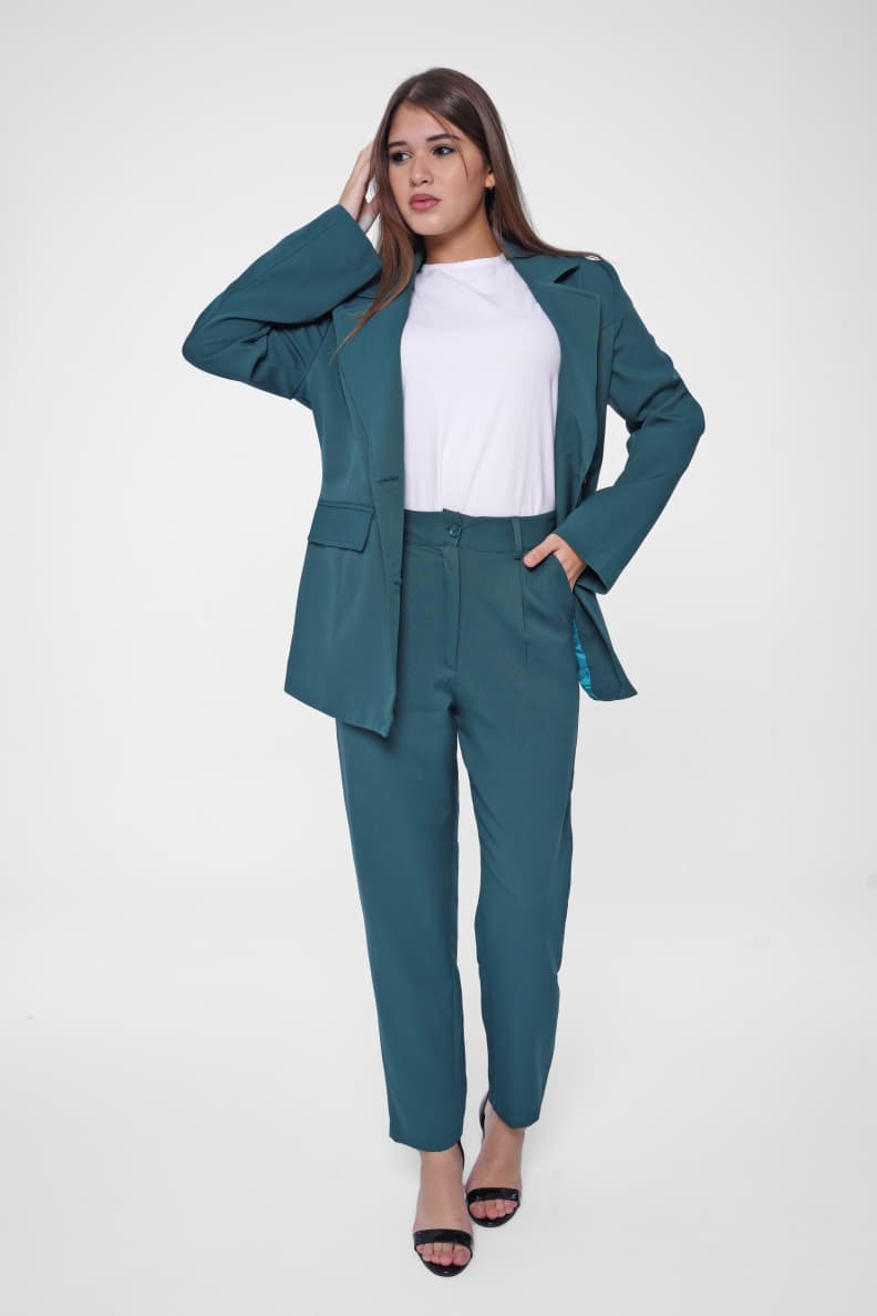 Simplicity meets elegance in our plain single-button blazer