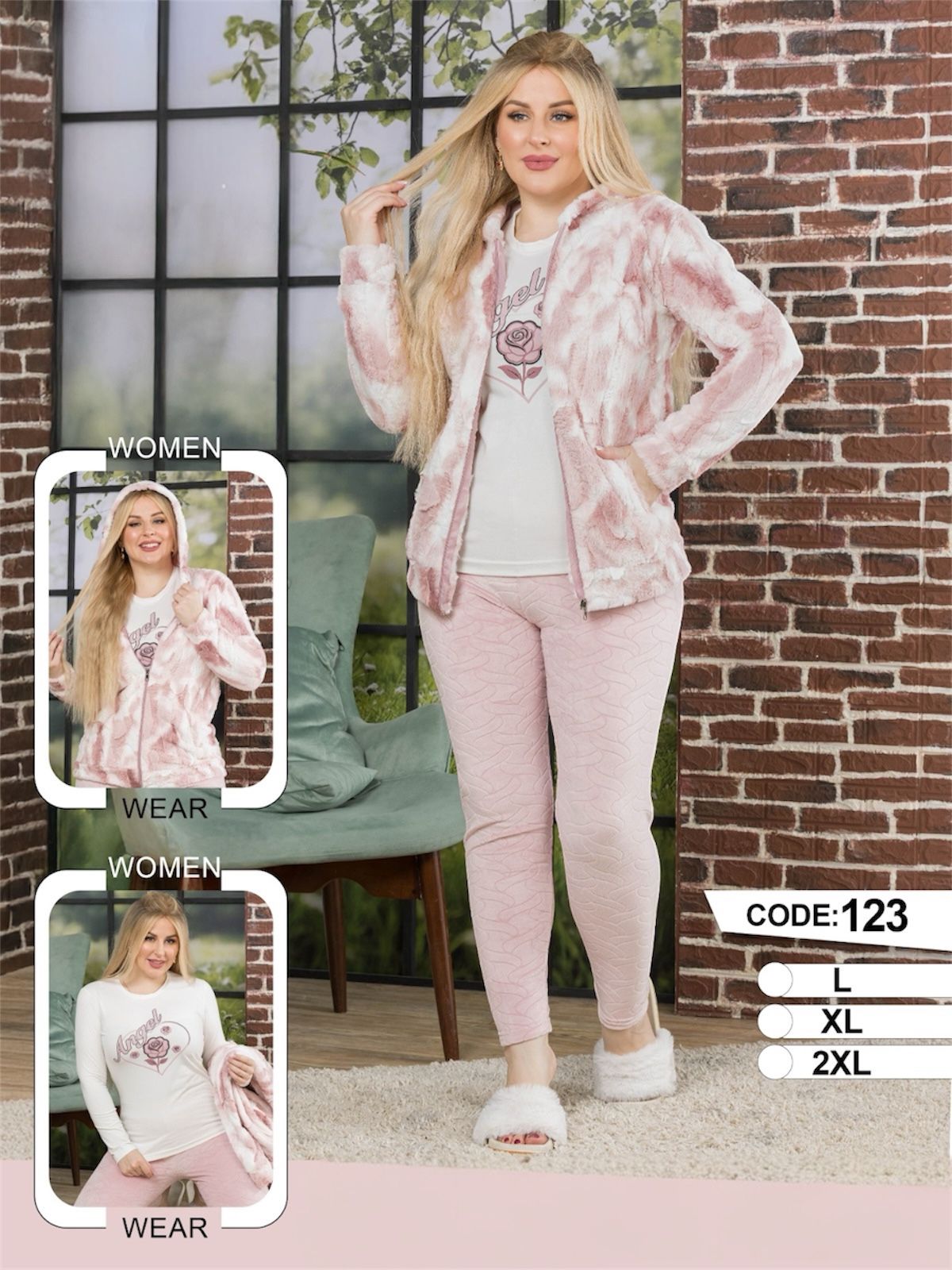 Pink Winter Pajama Set