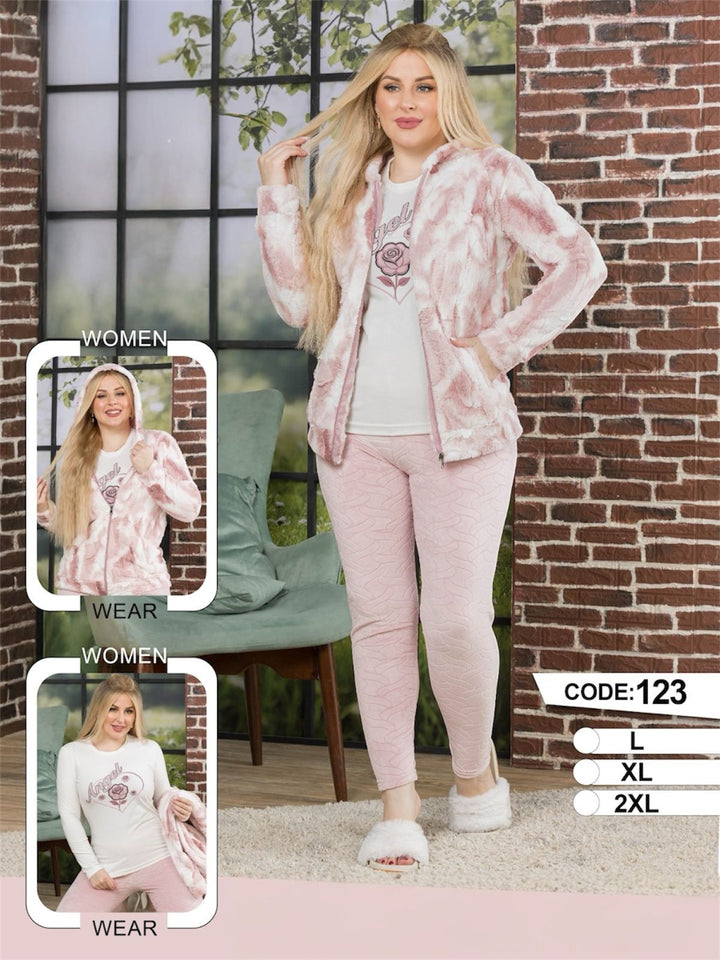 Pink Winter Pajama Set