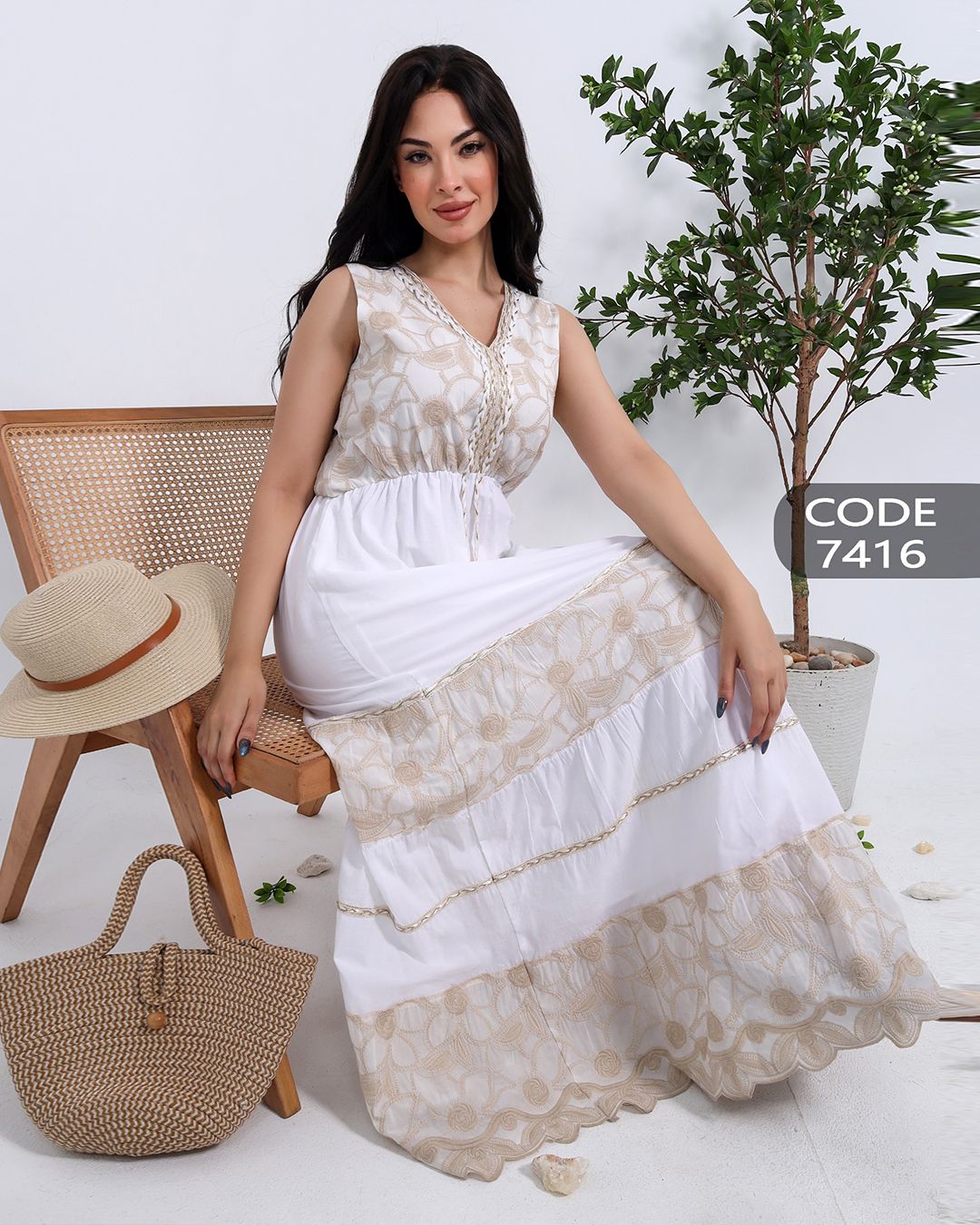 Perfect blend of style and tradition in one embroidered dress