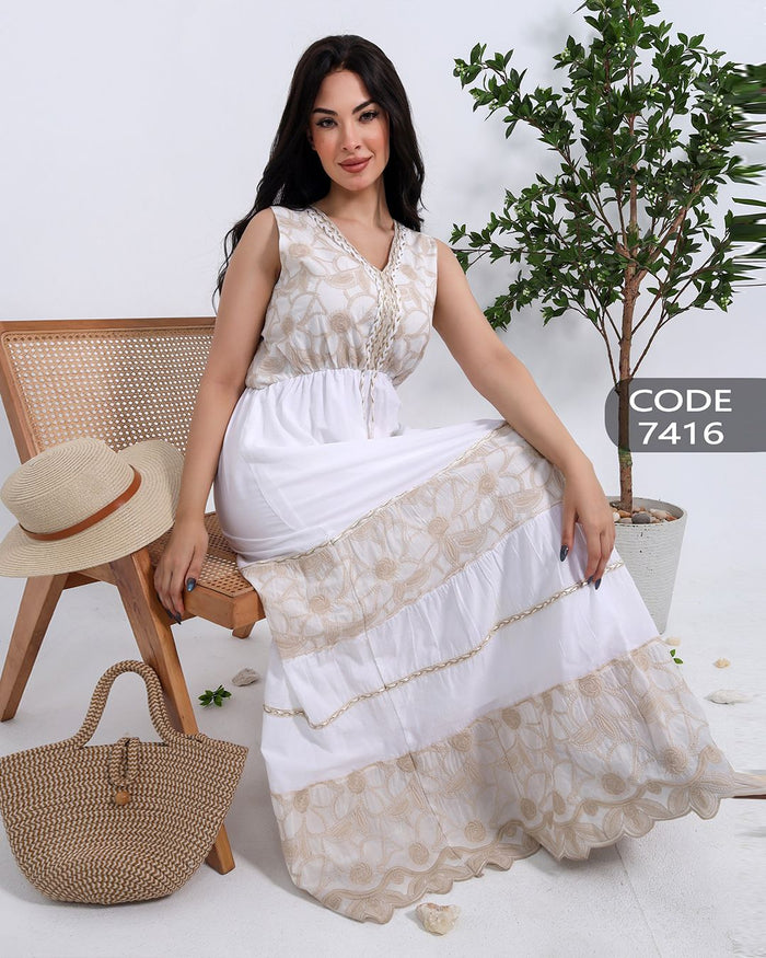 Perfect blend of style and tradition in one embroidered dress
