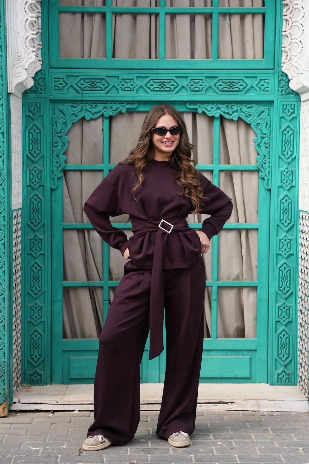 Plum Belted Set