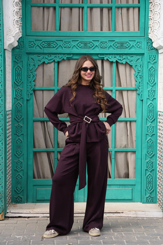 Plum Belted Set