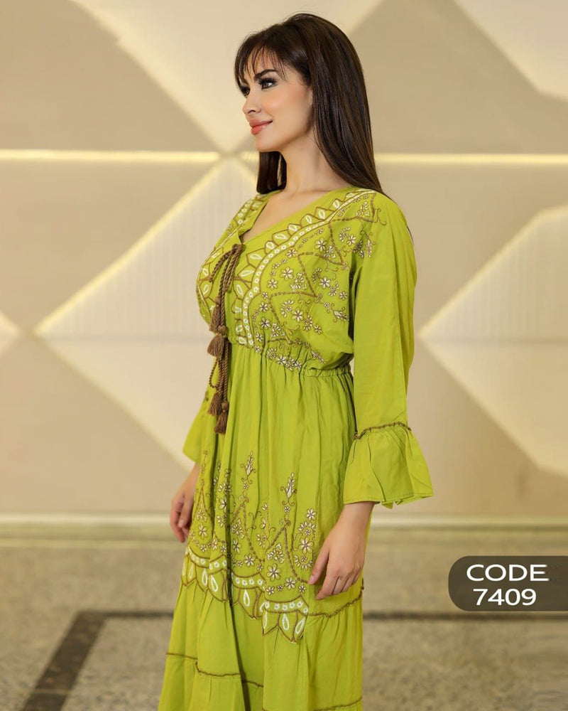 Add a feminine, elegant touch with an Embroidered Dress