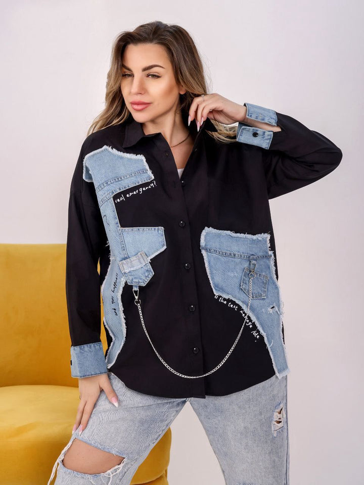 Denim Patch Shirt