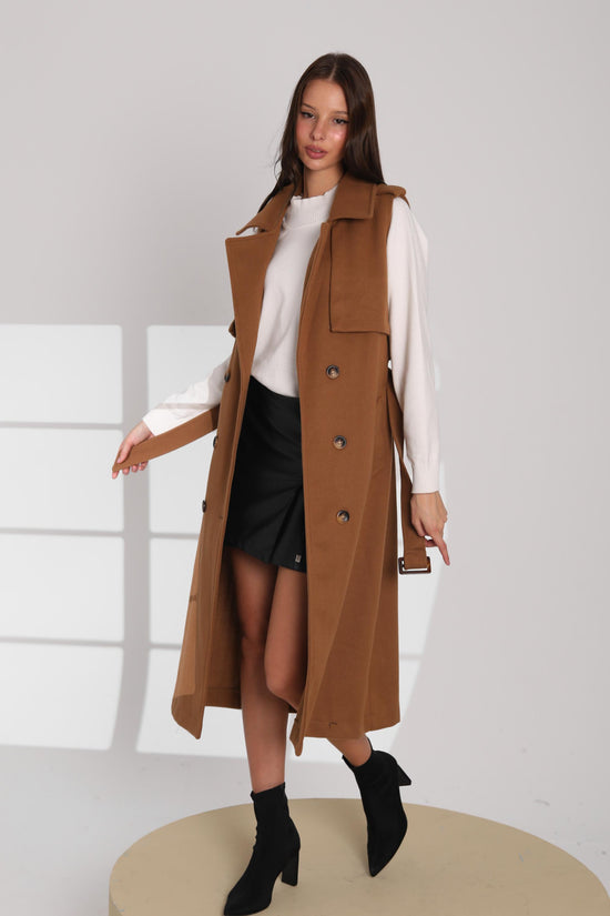 Sleeveless Trench Vest
