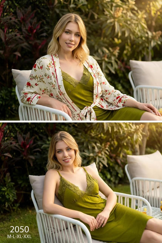 Floral Robe Nightdress Set