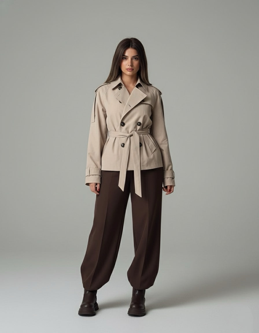 Short Belted Trench