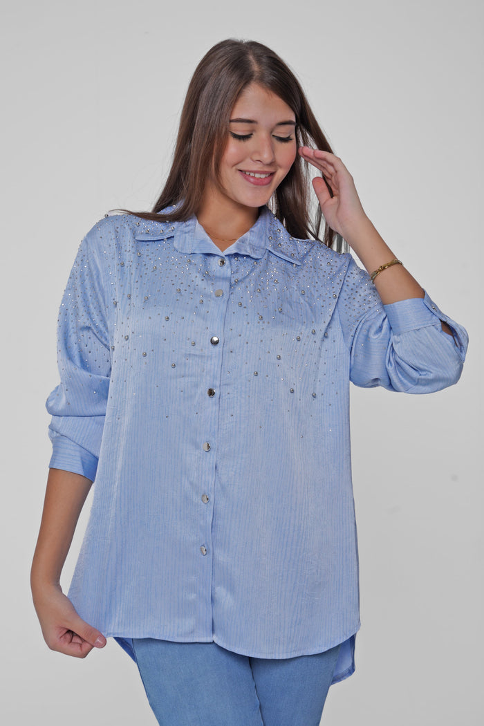 Add a sparkling touch to your style with the Rhinestone Shirt