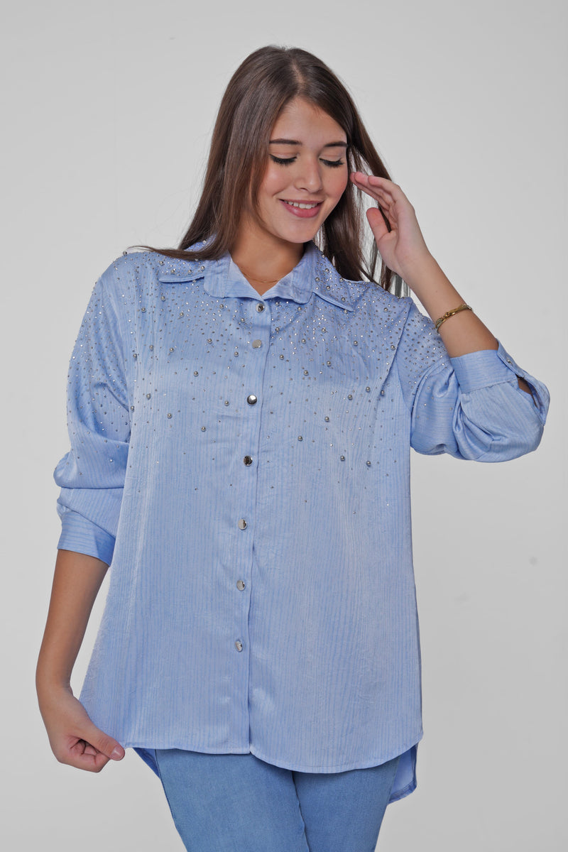 Add a sparkling touch to your style with the Rhinestone Shirt