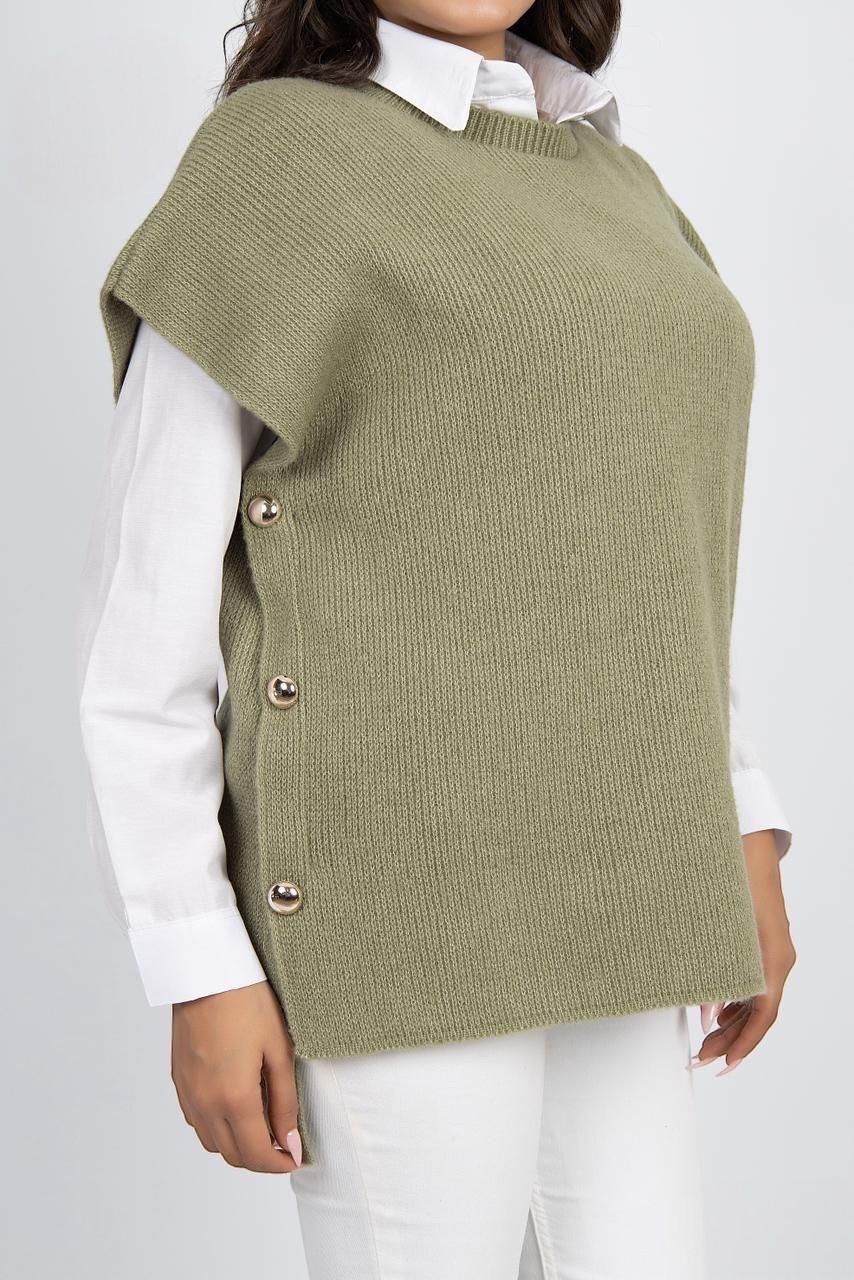 Knitted Sleeveless Sweater